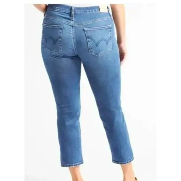Edwin Elin Crop Straight Jeans Size 28 Ambition Blue Denim Womens $178 NWT - Picture 12 of 12